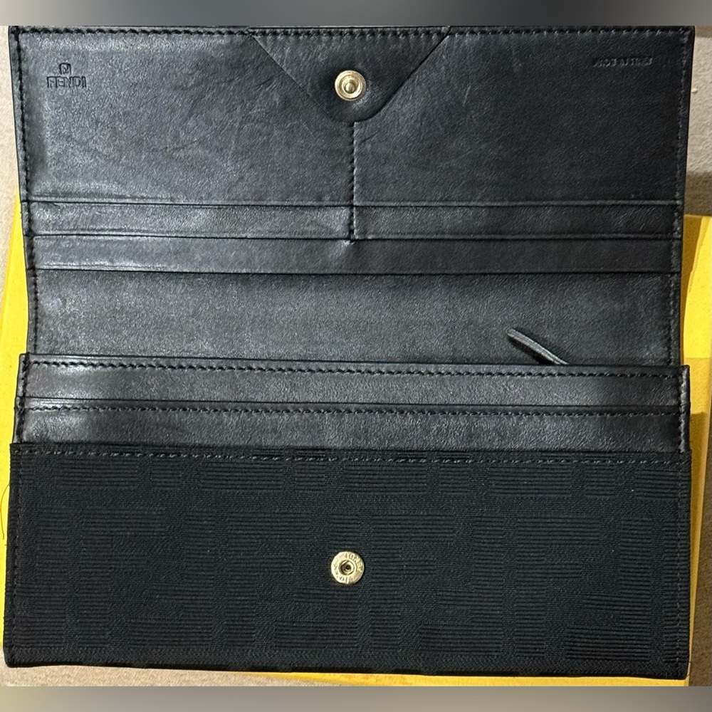Fendi Zucca black Canvas Bifold Wallet / Full Inclusion - Picture 9 of 14